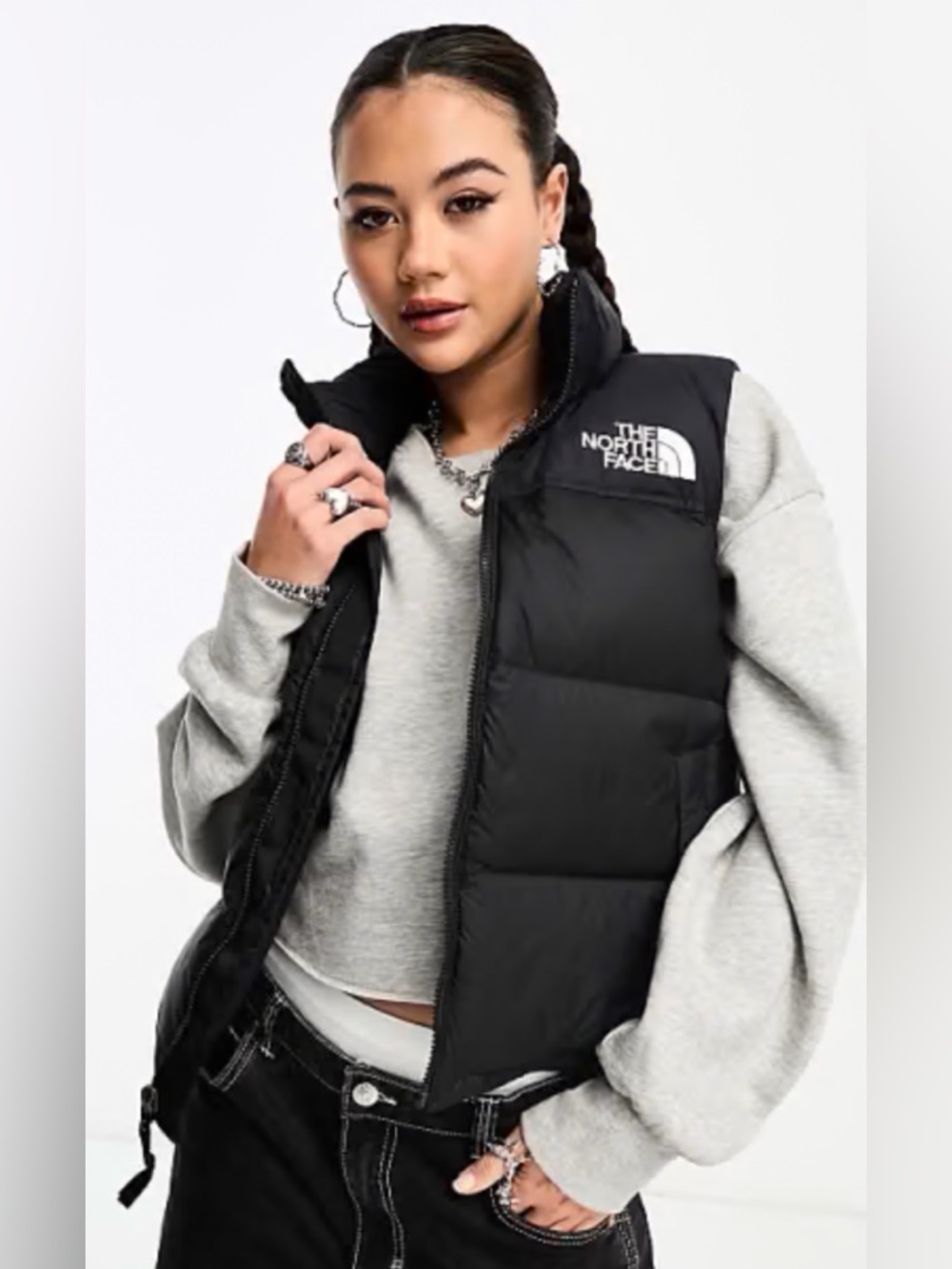The North Face 1996 Retro Nuptse Down Puffer Vest In Black 🔥 Size L